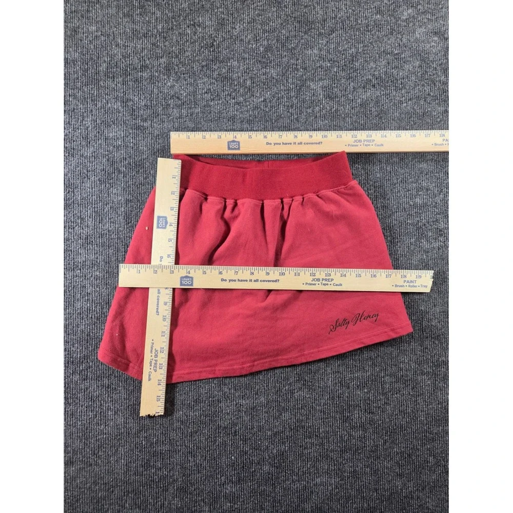 Salty Honey Womens Red Athletic Wrap Skort‎ Size Small Cotton Blend Active Skirt